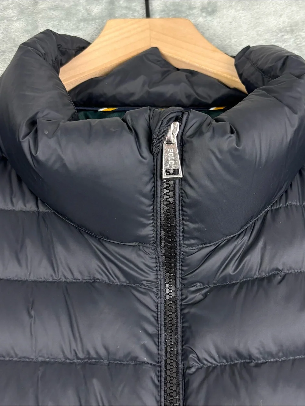 Polo Ralph Lauren Vest Mens 3XB Black Quilted Duck Down Puffer Full Zip Pockets